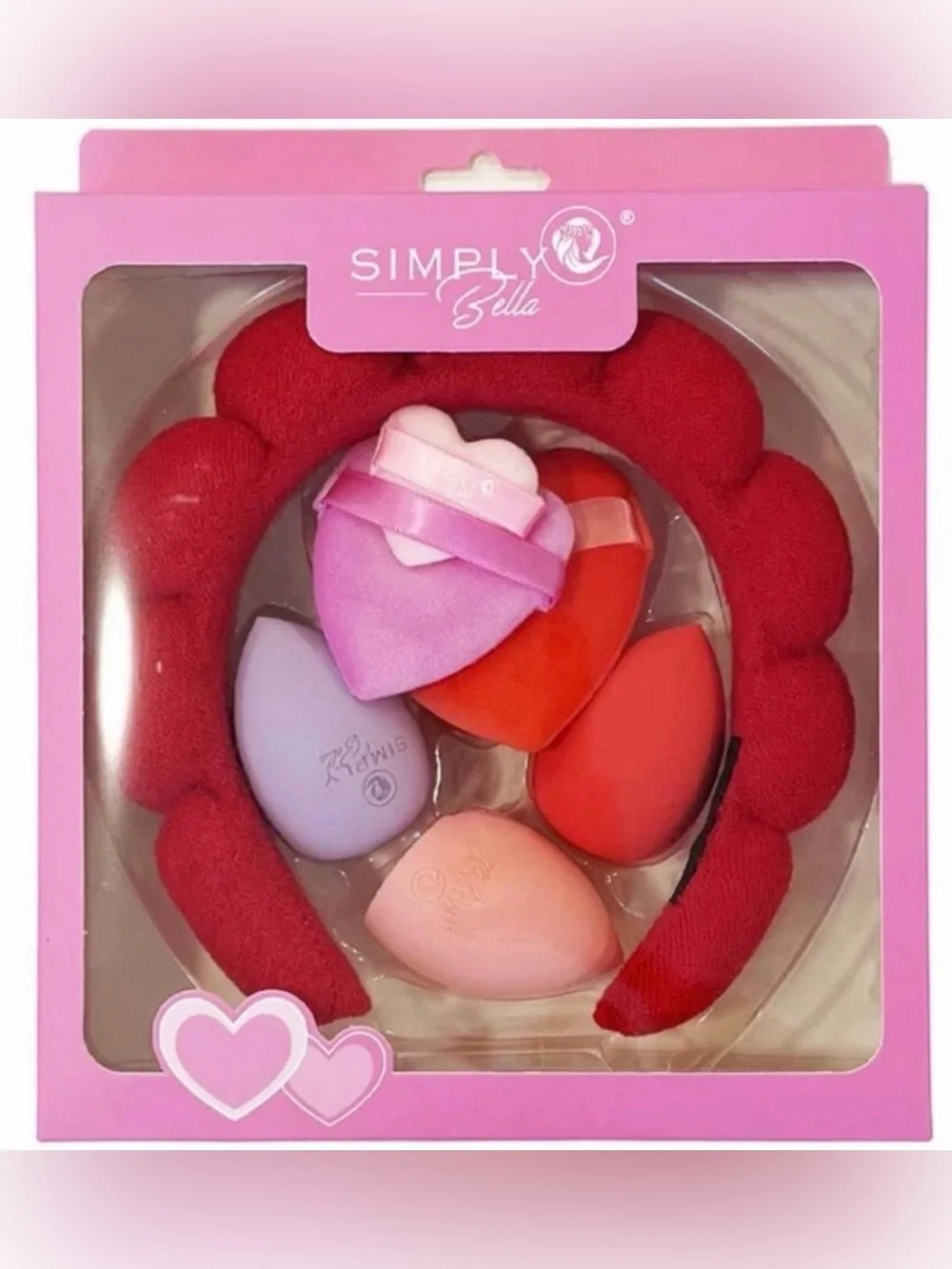 Simply Bella 7-Piece Makeup Sponge & Spa Headband Set | New in Box